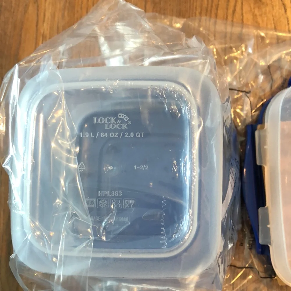 LocknLock 3-Piece Nestable Canisters w/Lids. Includes 3 canisters & 3 li…